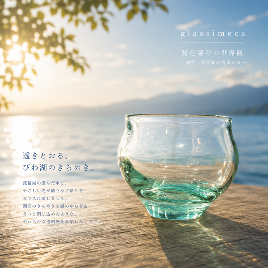 冷酒グラス 琵琶湖彩還元ブルー glass imeca