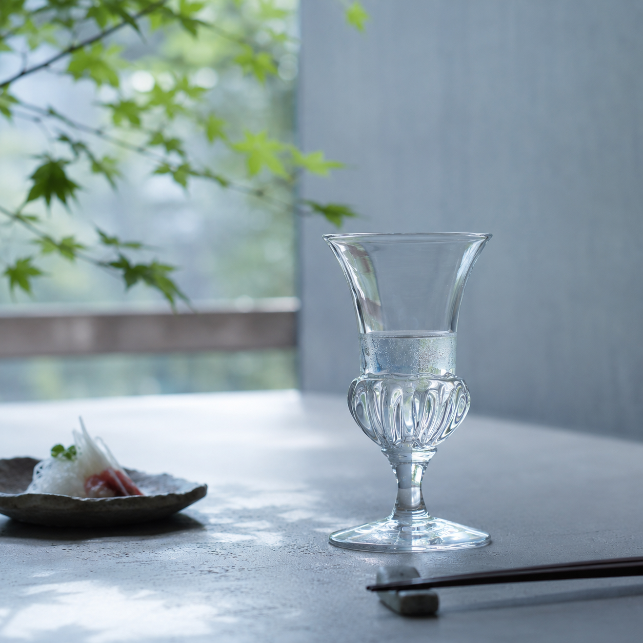 日本酒ゴブレット｜WATARI GLASS studio｜吹きガラスの酒器 – タノシム