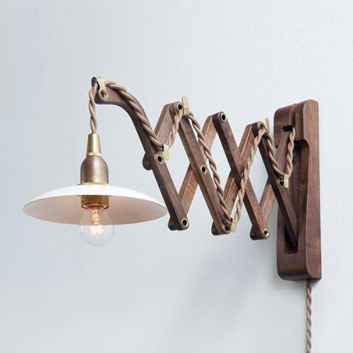 壁付けブランケット　Wood Bracket SCISSOR WALNUT