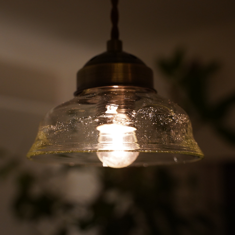 glass imeca 琵琶湖彩ペンダントライト　平丸