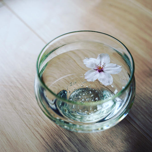 冷茶グラス　琵琶湖彩　glass imeca　神永朱美